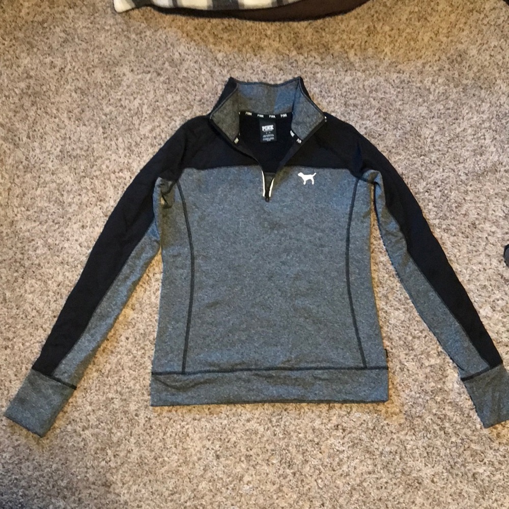 Pink Half Zip Athletic Pull Over - image 1